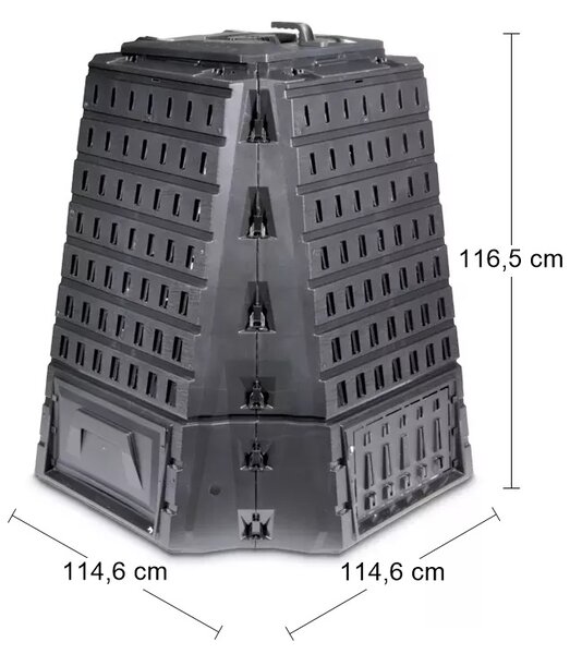 Záhradný kompostér IKBI900C 900 l - čierna