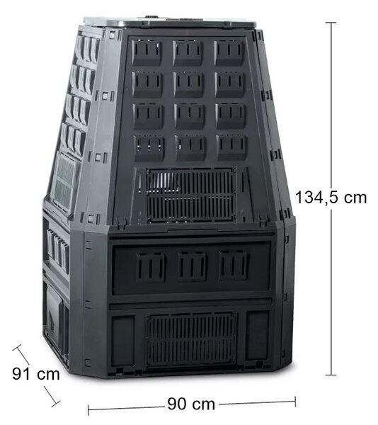 Záhradný kompostér IKEL850C 850 l - čierna