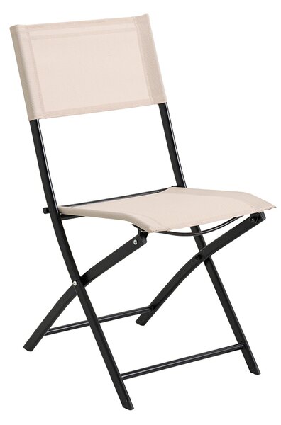 Záhradný set so slnečníkom BABRIS - čierny / béžový