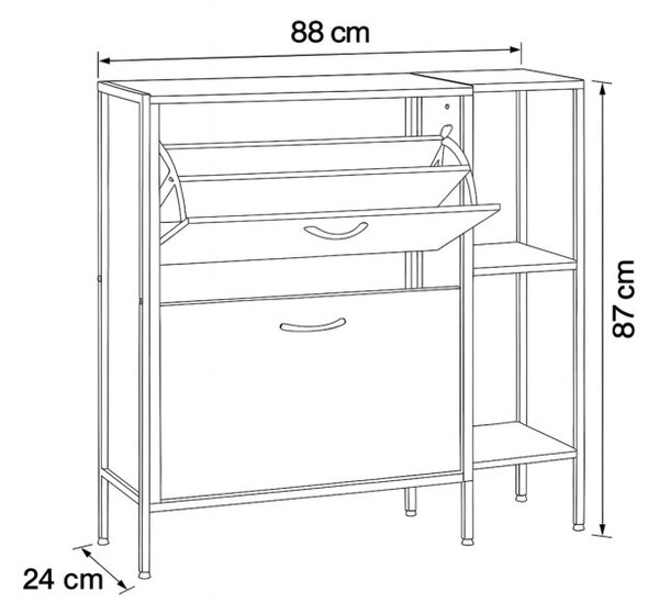 Botník hnedý ABO-G1008 OAK