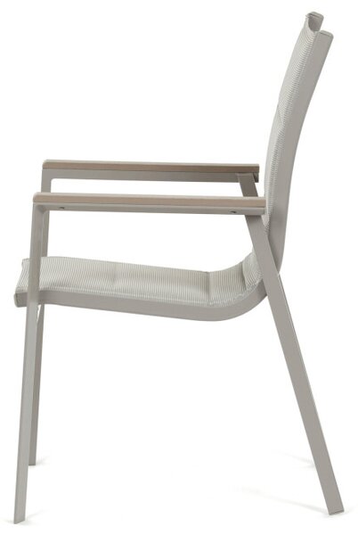 Záhradná stolička béžová AZC-S1110 GREY