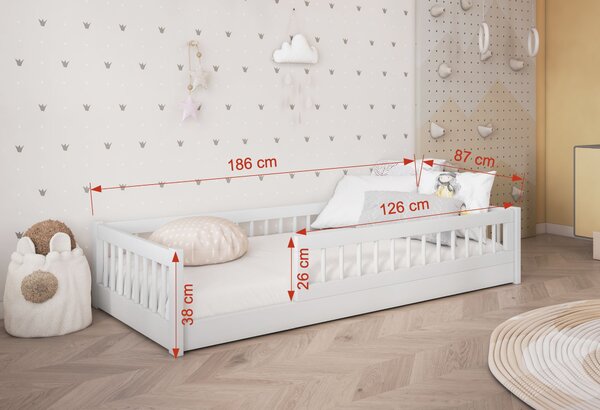 Detská posteľ 80x180 AFAL - biela