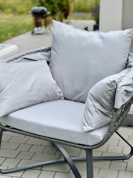 Záhradné kreslo RELAX sivé
