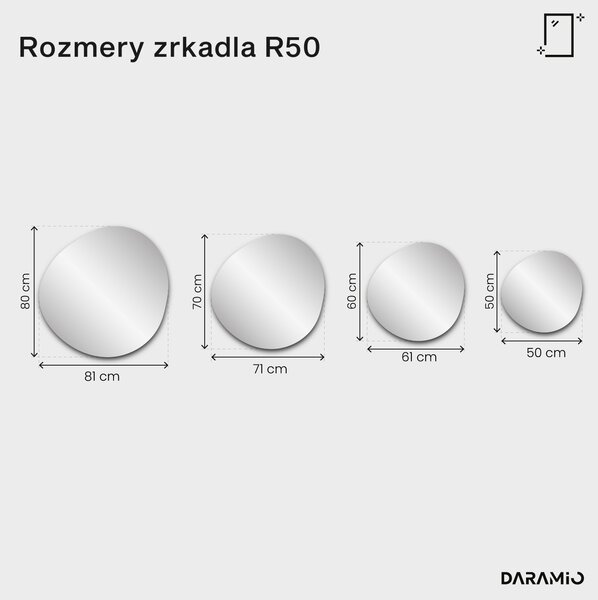 Zrkadlo so zlatou úpravou skla Pure R50