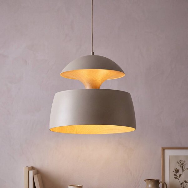 OSRAM Závesné svietidlo Decor Hazel, béžové, Ø 40 cm, kov, E27, Krémová / jantárovo žltá, Obývacia izba / jedáleň, kov, Moderný, Závesné svietidlo