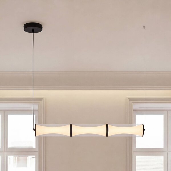 OSRAM LED závesné svietidlo Decor Squeeze, čierne, 101 cm, sklo, Čierna, Obývacia izba / jedáleň, kov, Moderný, Závesné svietidlo