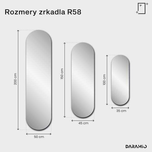 Zrkadlo so zlatou úpravou skla Pure R58