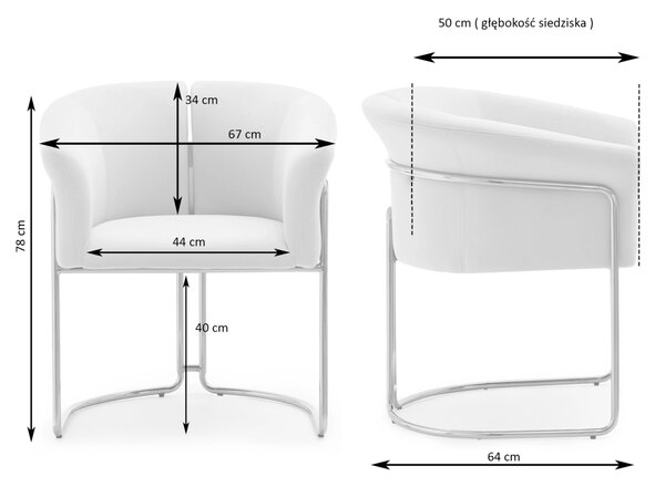 Štýlová jedálenská stolička ODOSA - čierna / chróm