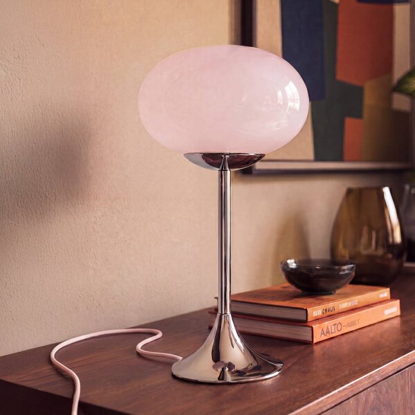 OSRAM Stolová lampa Decor Forma, ružová/chróm, výška 44 cm, sklo, Fialová / ružová, Obývacia izba / jedáleň, kov, Moderný, Stojacie svietidlo