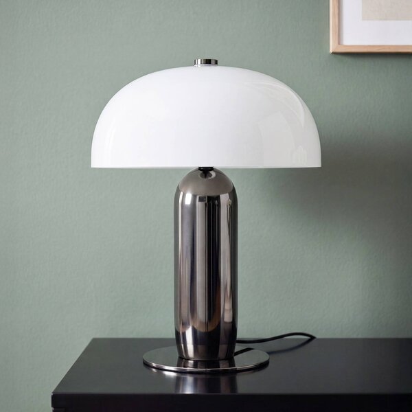 OSRAM Stolová lampa Decor Arc, sivá/biela, výška 45 cm, E14, Hliník / sivá / zinok, Obývacia izba / jedáleň, kov, Moderný, Stojacie svietidlo