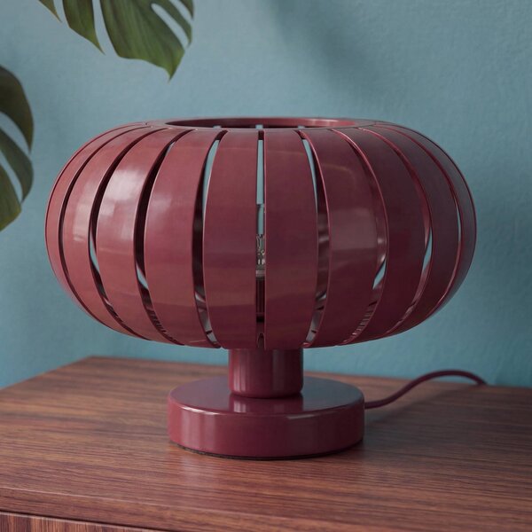 OSRAM Stolová lampa Decor Flora, tmavočervená, Ø 28 cm, E27, Červená, Obývacia izba / jedáleň, kov, Štýl mladých, Stojacie svietidlo