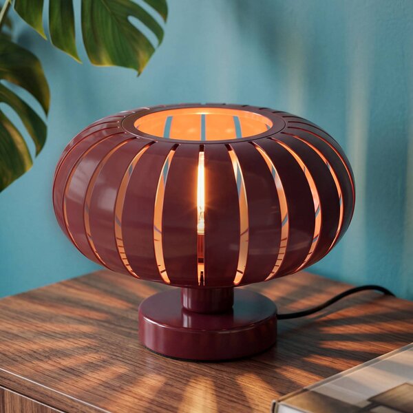 OSRAM Stolová lampa Decor Flora, tmavočervená, Ø 28 cm, E27, Červená, Obývacia izba / jedáleň, kov, Štýl mladých, Stojacie svietidlo