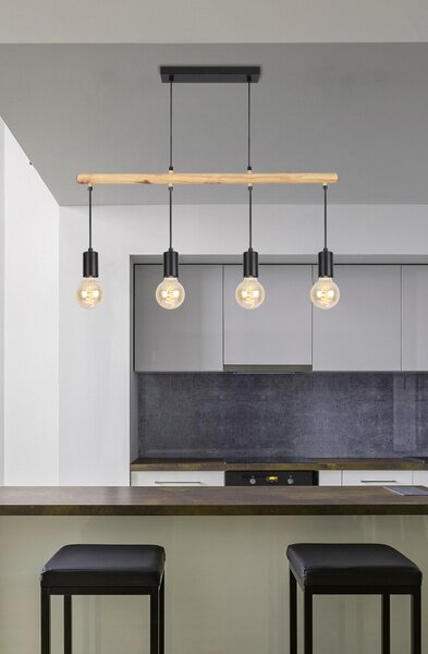 Závesný luster Izzy pre žiarovku 4x E27 – LED lustre a svietidlá > Kolekcie svietidiel > Kolekcia svietidiel IZZY