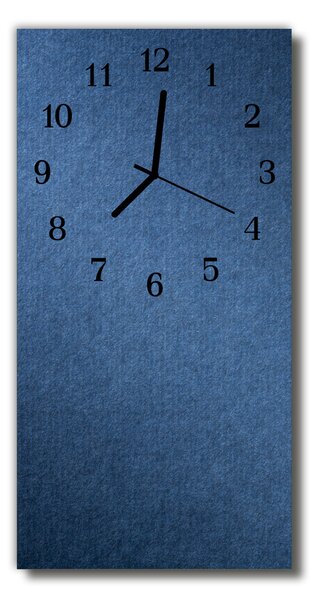 Sklenené hodiny vertikálne Modrý disk 30x60 cm