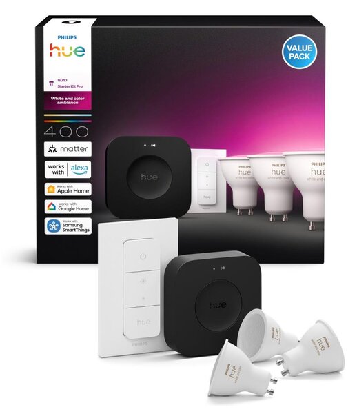 Základná sada Philips Hue WACA 3xGU10/4,2W 2000-6500K + zariadenie na prepojenie