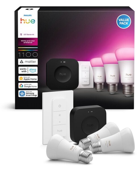 Štartovacia sada Philips Hue WACA 3xE27/8,1W 1000-2000K + zariadenie na prepojenie