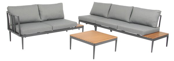 TERASOVÁ SEDACIA SÚPRAVA drevo, kov, textil Acamp - Online Only záhrada, Online Only