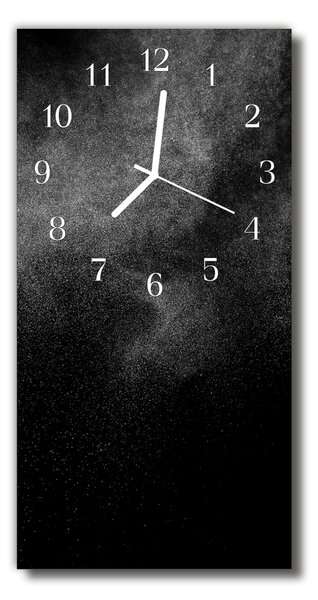 Sklenené hodiny vertikálne Čierny piesok 30x60 cm
