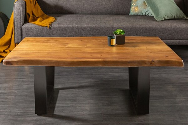 Dizajnový konferenčný stolík Massive, 110 cm, akácia honey 35mm