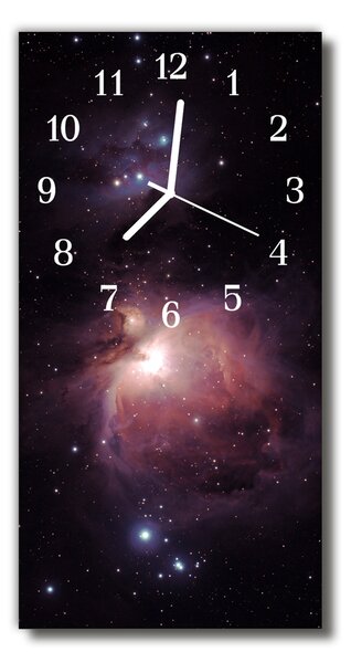 Sklenené hodiny vertikálne Vesmír vesmírna galaxie 30x60 cm