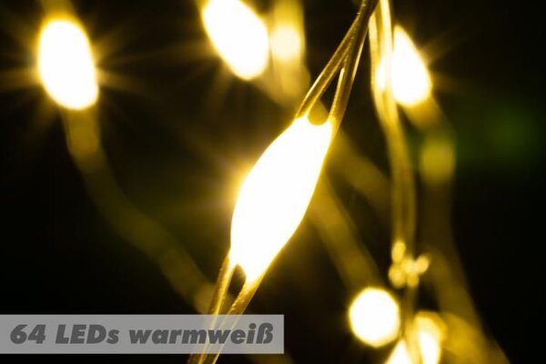 NEXOS Sada svetelných drôtov na batérie, 8 LED,teplá biela