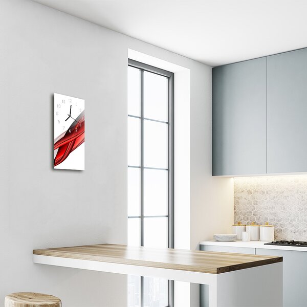 Skleněné hodiny vertikální Umění abstrakce barevné grafiky 30x60 cm