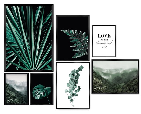 Súbor obrazov Green Jungle 7szt