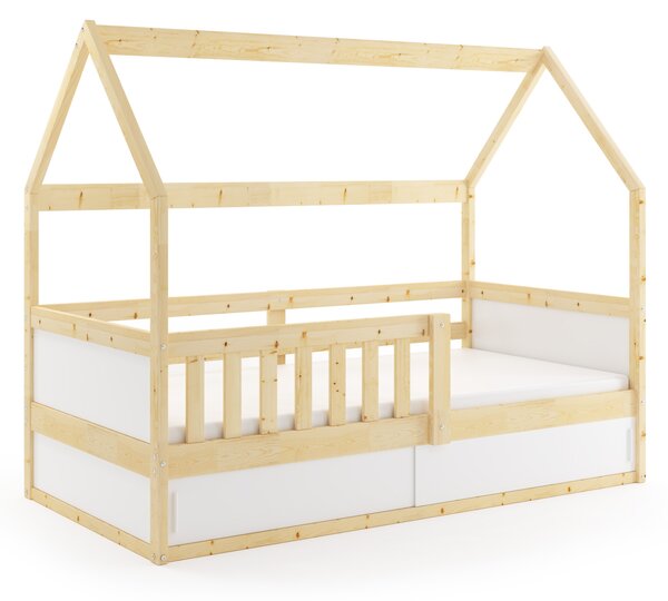 HRUŠKA Domčeková posteľ SMART Domček natural 160x80 cm - prírodná borovica
