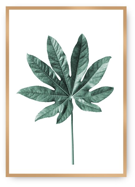 Plagát Leaf Emerald Green
