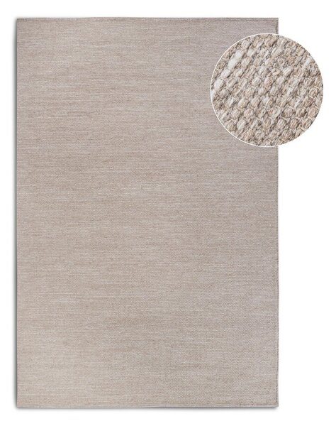 Béžový ručne tkaný koberec s prímesou vlny 80x150 cm Pradesh Linen White – Elle Decoration