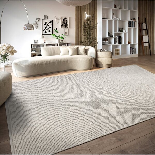 Biely ručne tkaný vlnený koberec 80x150 cm Francois – Villeroy&Boch