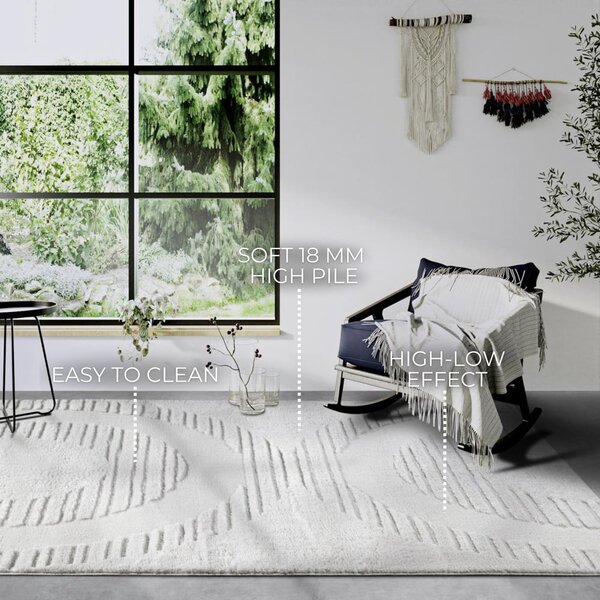 Krémovobiely koberec 160x235 cm Bartoux Cream White – Elle Decoration