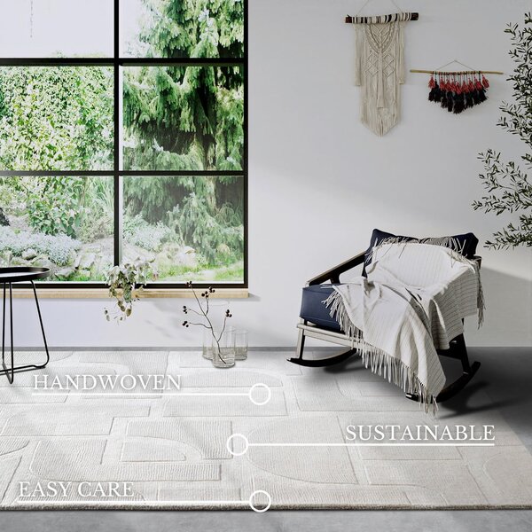 Krémovobiely ručne tkaný vlnený koberec 160x230 cm Alexis – Villeroy&Boch