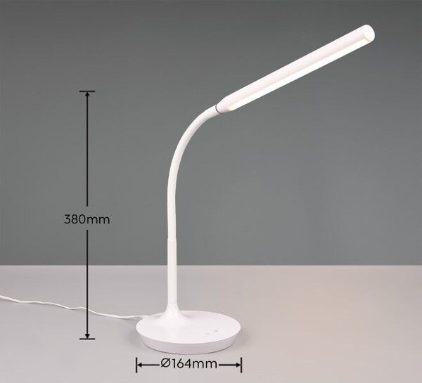 Trio Reality TR57641101 LED stolná lampička TORO | 5W integrovaný LED zdroj | 700lm | 3000+4000+5000K