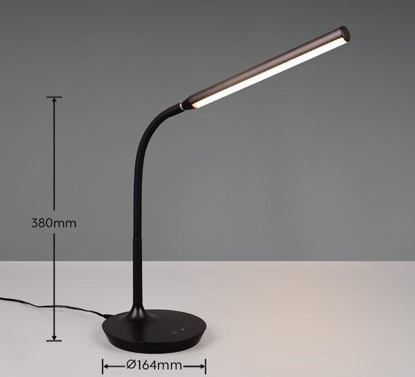 Trio Reality TR57641102 LED stolná lampička TORO | 5W integrovaný LED zdroj | 700lm | 3000+4000+5000K