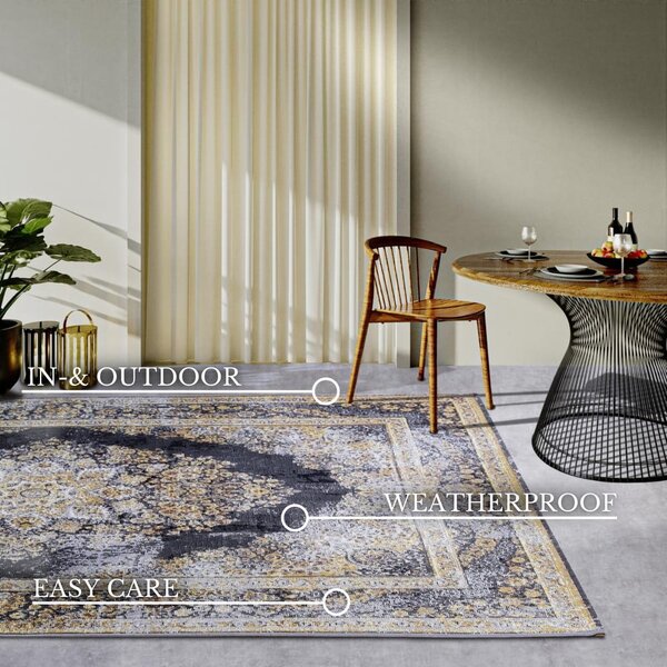Vonkajší koberec v antracitovej a zlatej farbe 160x235 cm Martha – Villeroy&Boch
