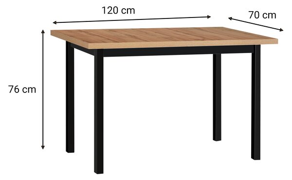 Jedálenský stôl Mixi 3 120x70 - grandson / čierna