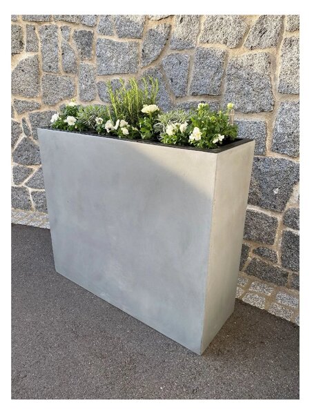 Kvetináč ELEMENTO, sklolaminát, šírka 88 cm, betón design