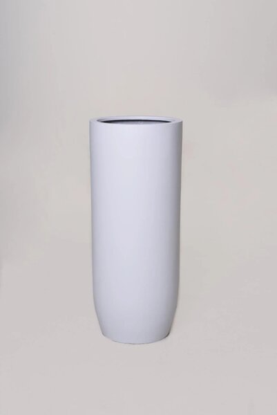Kvetináč SOLERIO, výška 80 cm, sklolaminát, biely