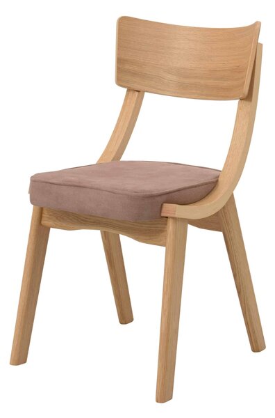 Jedálenská stolička Diran s hnedým čalúnením