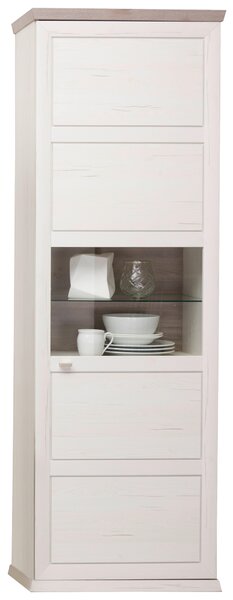 VITRÍNA, sivá, biela, 69,4/209,2/42,5 cm Hom`in - Obývacie zostavy