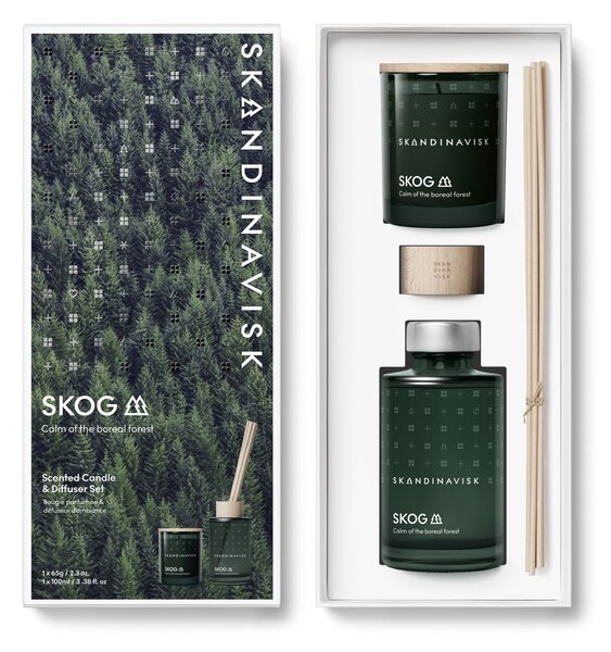 Darčekový set SKOG (les) – vonná sviečka a difuzér