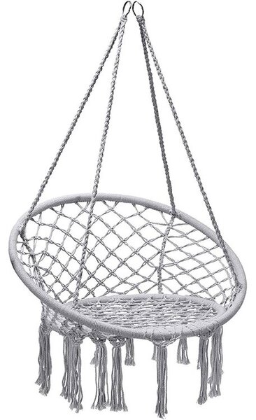 Verk 27127 Závesné kreslo so strapcami 120 kg, 60 cm, sivá