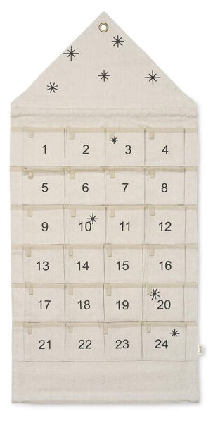 Ferm Living Nástenný adventný kalendár Star Christmas Calendar, sand