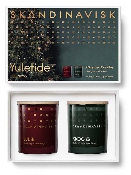 Darčekový set sviečok Yuletide - JUL and SKOG – 2 x 65 g