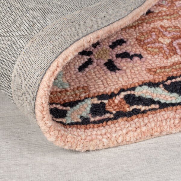 Flair Rugs , Kusový koberec Wool Loop Blossom Pink/Black, 160x230, ružová, obývacia izba
