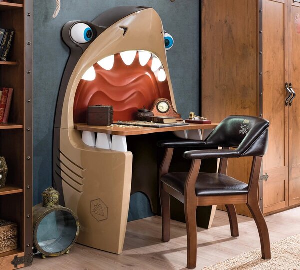 Detský písací stôl SHARK BLACK PIRATE