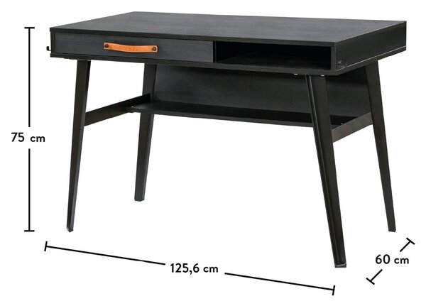 Študentský písací stôl LINE DARK METAL