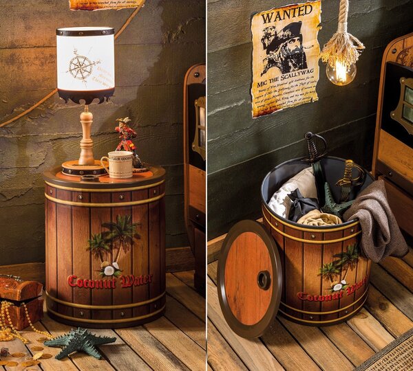 Detský nočný stolík GALLON BLACK PIRATE