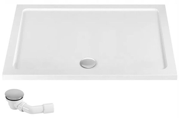 Rea Concept, sprchovací kút 80x100 cm + biela sprchová vanička Savoy, KPL-K1005